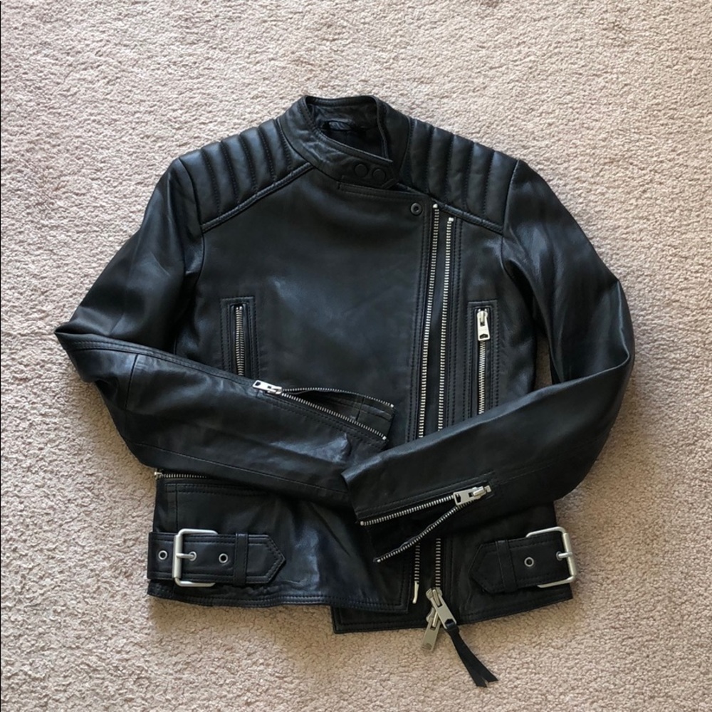 All Saints Leather Jacket Size 0